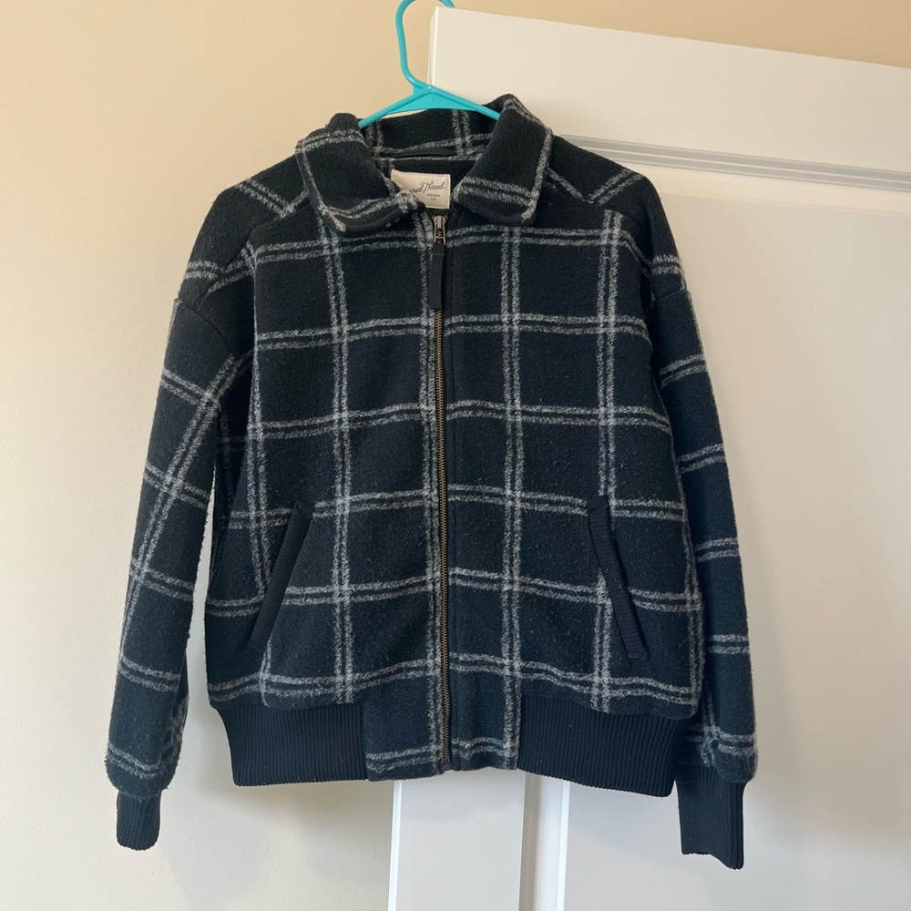 Universal Thread Black Plaid Jacket